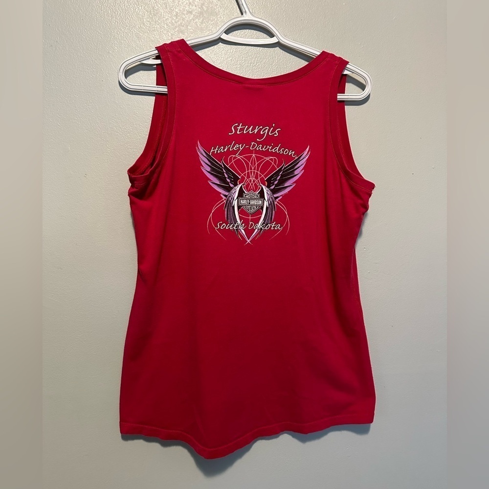 Vintage 🌸 RARE 🌸Harley Davidson Pink San Diego Tank Top size L - Picture 6 of 9